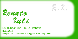 renato kuli business card